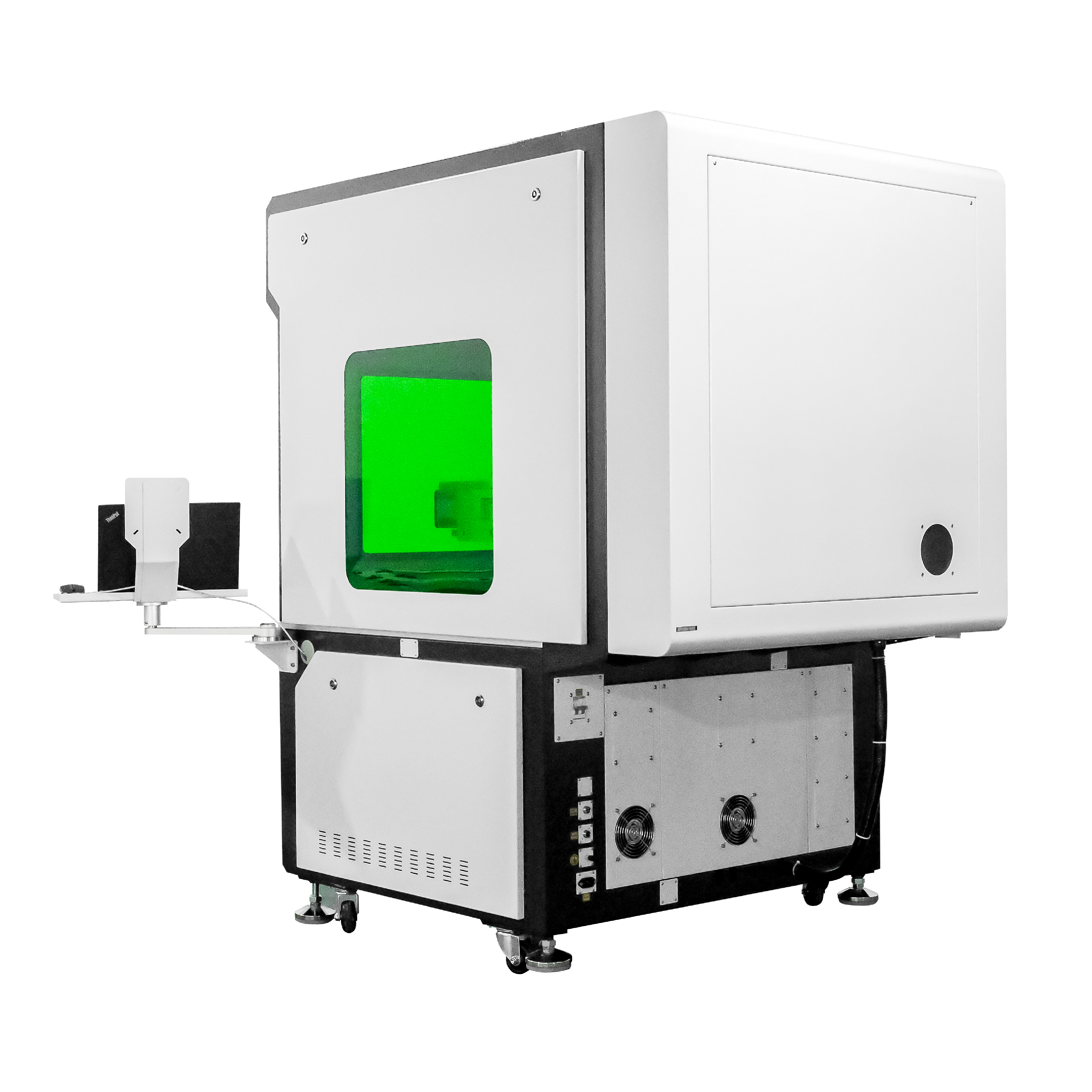 800 * 800 mm 1000 * 100 mm Fiber Mopa Lasermarkiermaschine zum Gravieren von großflächigen / Laserspleißmarkierungen